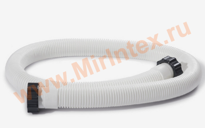 INTEX 29060 Гофрированный шланг 150 см, диаметром 38 мм с гайками, для подключения различных аксессуаров к бассейну