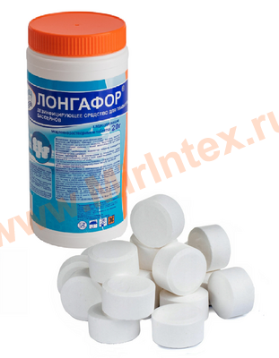 Лонгафор 1кг, хлор для бассейна, медленнорастворимые таблетки по 20 гр, Маркопул кемиклс М18