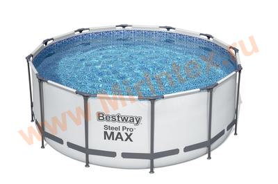 Bestway 56420 Каркасный бассейн Steel Pro Max 3.66 х 1.22 м( картриджный фильтр-насос 2006 л/ч + лестница,тент)