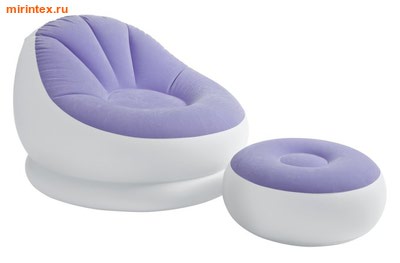 INTEX Кресло надувное с пуфиком (лиловое)