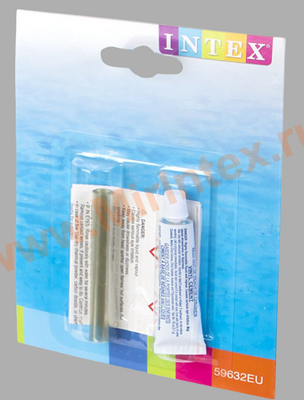 Ремкомплект для надувных изделий, виниловая заплатка и клей, Repair Kit, Intex 59632