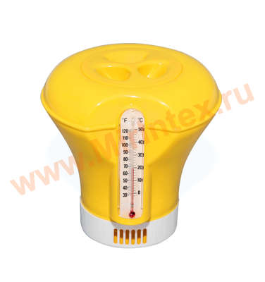 Bestway 58209 Дозатор-поплавок с термометром для бассейна 18,5 см (желтый)