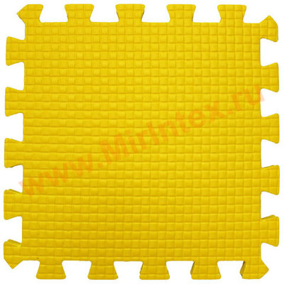 Будо-мат "С креплением ласточкин хвост" 50х50х1см (Жёлтый)