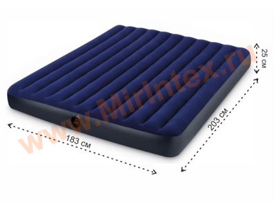    183  203  25 , Intex Classic Downy Airbed 64755