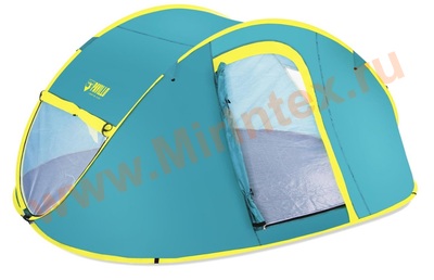 Bestway 68087 Палатка 4-местная 210x240x100см "Coolmount 4" 1 слой, 190Т polyester PU, 2000мм, 120гр/м2 PE