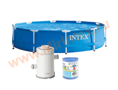 Бассейн каркасный Intex 28202 Metal Frame 305 х 76 см, насос - фильтр