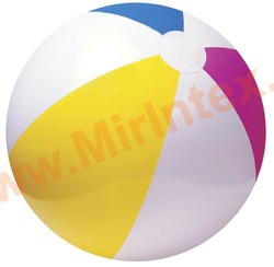 INTEX 59030 Мяч надувной пляжный "Цветной" D 61 см, от 3 лет.
