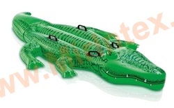 Плотик надувной Крокодил 203х114 см, от 3 лет, без насоса, макс. нагрузка до 80 кг, Intex 58562