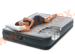 Двуспальная надувная кровать 137х191х33 см, Comfort-Plush Airbed Intex 67768, встроенный электрический насос 220В