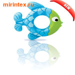 INTEX Круг Рыбки 77х76 см (бирюзово-синий)