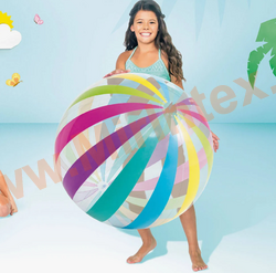 Надувной мячик пляжный D 107/70 см, от 3 лет, разноцветный, Intex 59065