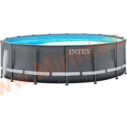 INTEX Бассейн каркасный круглый Intex Ultra XTR Frame Pools 610х122 см (песчаный фильтр-насос 8 куб/ч, лестница, тент, настил)
