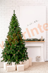 Новогодняя елка искусственная, интерьерная "Снежная королева" с шишками 180 см.