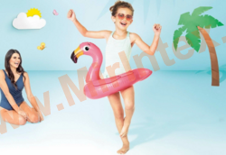 Детский надувной круг для плавания фламинго 76 х 55 см, Animal Split Rings, Intex 59220