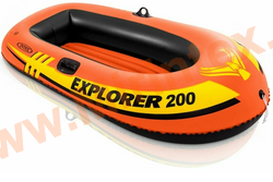 Двухместная надувная лодка 185х94х41 см, Explorer 200, без аксессуаров, Intex 58330