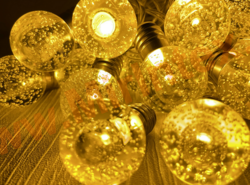 Гирлянда светодиодная "Лампочки-пузырики" 4 м/ 20 LED (желтый/теплый)