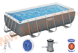   404  201  100 , Power Steel Rectangular Frame Pool Bestway 56441,  , 