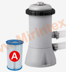 Картриджный фильтр-насос для бассейнов 3785 л/ч, сменный картридж тип «A», 220-240V, Intex 28638